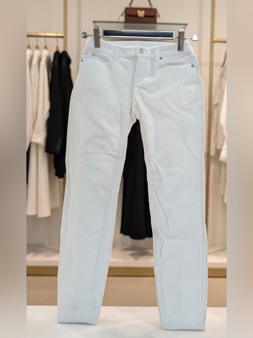Vince Camuto White Skinny Ankle Jeans Size 26/2 Stretch Cotton Denim